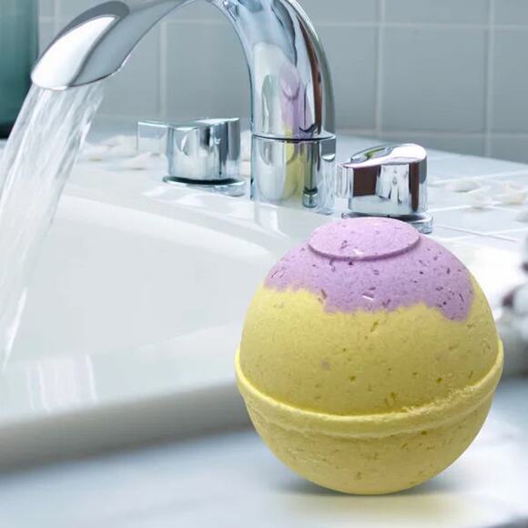 "Citrus and Sage" Organic Bath Bomb in kraft box - 5 oz - Picture 4 of 6